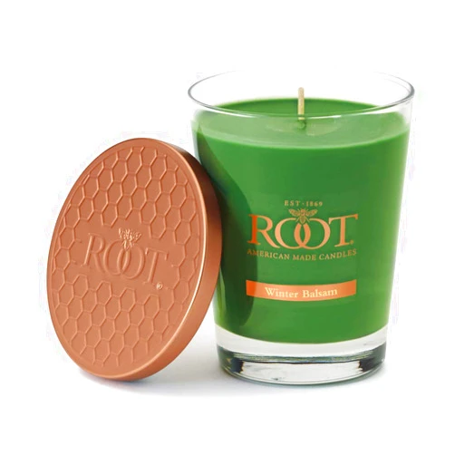 Root Candles Honeycomb Veriglass Scented Beeswax Blend Candle, Fresh Balsam