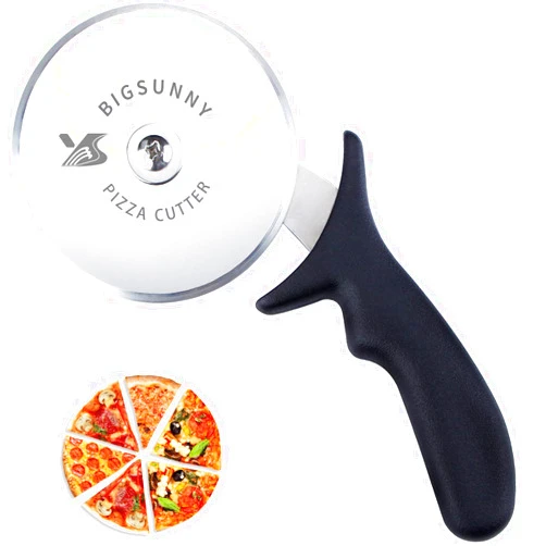 MSY BIGSUNNY Pro Pizza Cutter, Stainless Steel Pizza Cutter Wheel, with Super Sharp Pizza Slicer Dia 4-inch(10cm), Dishwasher Safe