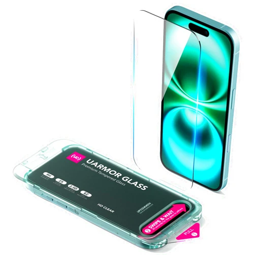 Upcommon UARMOR Glass HD Clear Screen Protector Double Strength Tempered Glass with [Easy Installation Kit] 9H Hardness, Anti-Scratch, Case Friendly, Shatterproof- 2Pack (Clear)