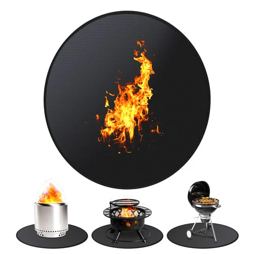Dewfoam 36X36 Fire Pit Mat, Fire Pit Mat for Solo Stove, Fireproof Waterproof Round Fire Mat for Fire Pit, Portable Under Grill Mats for Outdoor Grill, Camping Stove Mat for Solo Stove Accessories