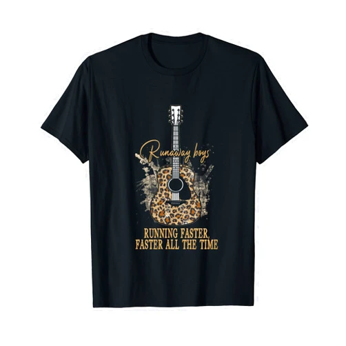 Mizorey Runaway Boys Running Faster Faster All The Time Guitar Lover T-Shirt
