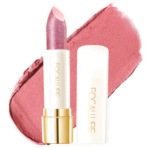 FOCALLURE Moisturizing Shiny Lipstick,Pearl Shimmery Finish,Hydrating Tinted Lip Balm with Creamy Texture,Long Lasting High Pigmented Lip Stain,Sweet Karma