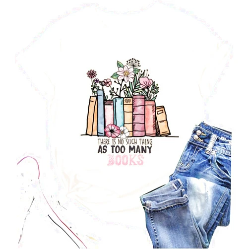 MNLYBABY Teacher Shirts Women Wildflowers Book T Shirt Book Lover Tshirt Book Reading Shirt Teaching Life Short Sleeve Tee Tops
