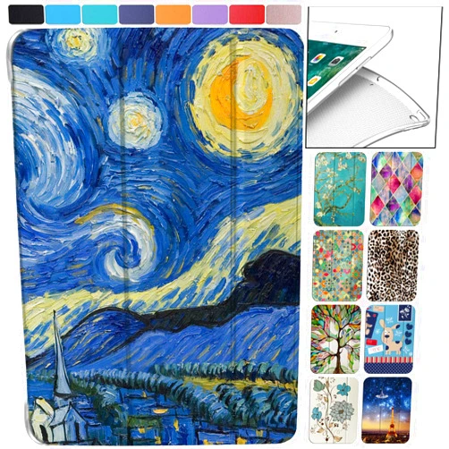 DuraSafe Cases for iPad 9.7 Inch 5th 6th Air 1st Air 2nd Gen [iPad 5 6 Air 1 Air 2 ] A1893 A1954 A1822 A1566 MD785LL/A MD788LL/A MD786LL/A MD789LL/A Printed Sleek Design Flip Case - Starry Night