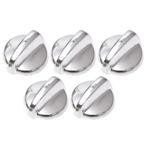 BlueStars [New Upgraded] Ultra Durable WB03T10284 Range Control Knob Stainless Steel Finish Replacement Part Exact Fit for GE Range/Stove/Oven - Replaces 1373043 AP4346312 PS2321076 - Pack of 5