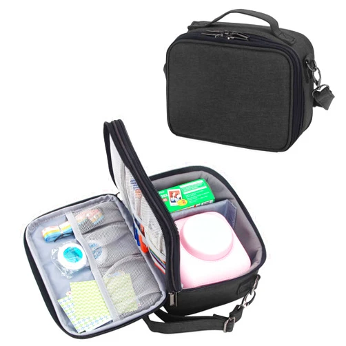 Teamoy Camera Case Compatible with Mini9 Instant Camera, Portable Instant Camera Bag for Mini 9/10/11/12 Camera and Accessories, Black(Bag Only)