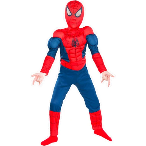 Costumes USA Suit Yourself Classic Spider-Man Muscle Halloween Costume for Boys, Includes Headpiece