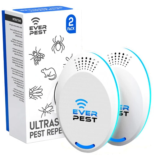 Ever Pest Ultrasonic Pest Repeller (2-Pack) Plug in Flea Rat Roach Mosquito Cockroaches Rodent Spider Scorpion Fruit Fly Insect
