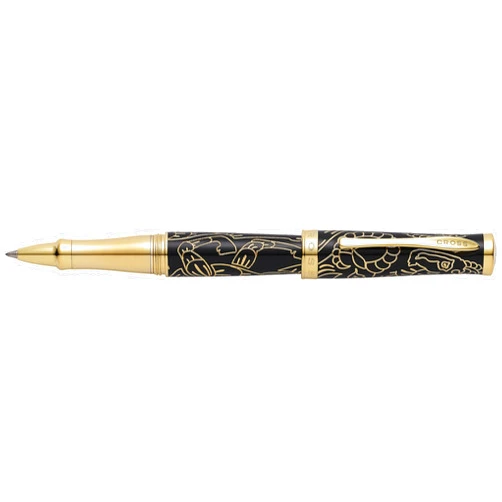 Cross Year of The Goat Special Edition Lacquer 23 Carat Gold Rolling Ball Pen - Black