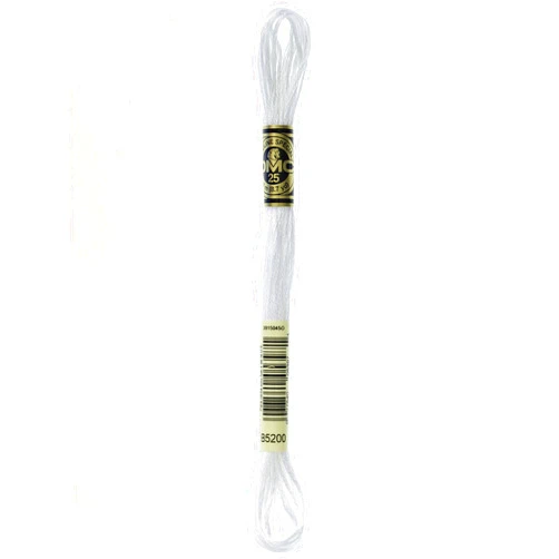 DMC 117-B5200 6 Strand Embroidery Cotton Floss, Snow White, 8.7-Yard