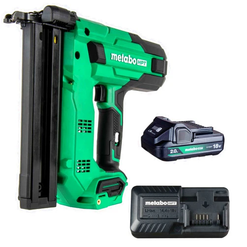 Metabo HPT 18V MultiVolt™ 1-1/2-Inch Cordless Narrow Crown Stapler Kit, Includes 1-18V 2.0 Ah Battery, N1804DB