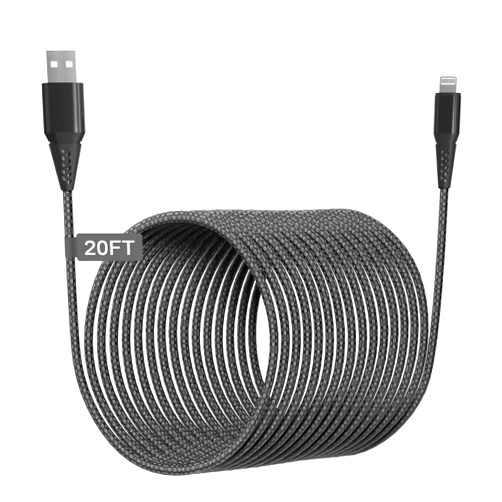 Arkidyn iPhone Charger 20FT/6M [Apple MFi Certified] Lightning Cable Extra Long iPhone Charging Cord Nylon Braided Fast Apple Charger Cable 2.4A for iPhone 12 11 Pro X XS Max XR/8 Plus/7 Plus/6/6s Plus