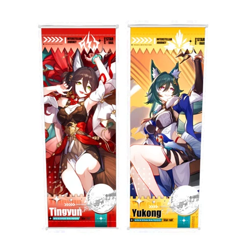 Hilichurl Tingyun Yukong Poster Star Rail Hanging Painting Scroll Cartoon Comic Ornament Painting Scrolls Hanging Art Wall Decor
