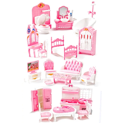 Thildani 35 Pcs Dollhouse Furniture Accessories Set Mini House Furniture Small Dollhouse Miniature Furniture Play House Accessories 1:12 Tiny Kitchen Bedroom LivingRoom Bathroom Boy Girl Toddler3Y+ (A Set)