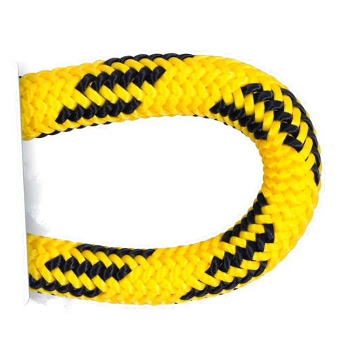 Pelican Rope 24-Strand 7/16 in (11 mm), USA Made Arborist Rope - 5,400 lb MBS - Static Climbing Rope - Lightweight - Arborist-24™ - 120 Ft - Tight Spliced Eye - Yellow Black