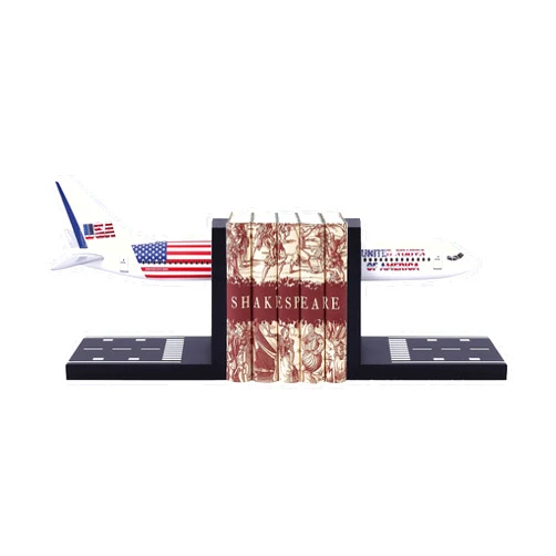 Zek Upp Zekupp Boeing 737-800 Aircraft Designed USA Themed Book End