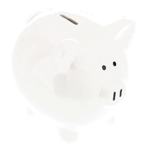 Hobby Lobby White Piggy Bank
