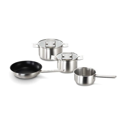 Bosch Hausgeräte Bosch HEZ9SE040 Hob Accessories, 4-Piece Cookware Set: 3 Pots and 1 Pan, for Electric Hobs and Induction Hobs, Made in Germany