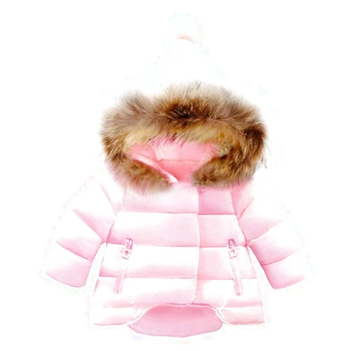 Jojobaby Baby Boys Girls Hooded Snowsuit Winter Warm Fur Collar Hooded Down Windproof Jacket Outerwear