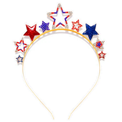 PHALIN American Flag Headband 4th of July Star Hairband for Women Independence Day Patriotic Hair Accessory Party Favors