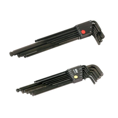 Wiha 36995 Ball End Hex-Inch and Metric L-Key Sets, 2-Pack