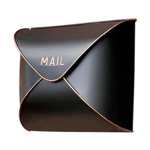 NACH Black Mailbox Wall Mount, 11.5 x 9 x 4.5 inch Wall Mount Mailboxes for Outside, Waterproof Mailboxes for Outside - Envelope Mailbox