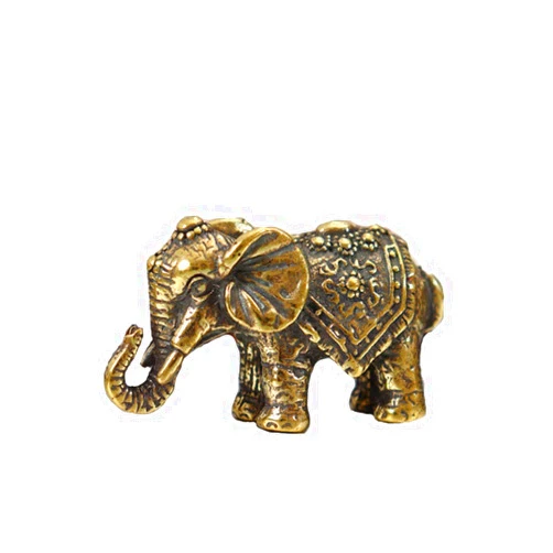 LILOVE Solid Copper Ornaments Fuyun Elephant Home Decoration Ornaments(2 Pack)