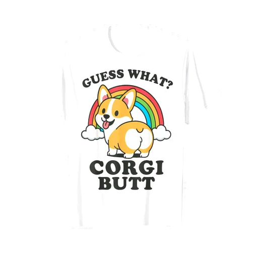 Welsh Corgi Cute Funny Guess What Corgi Butt T-Shirt