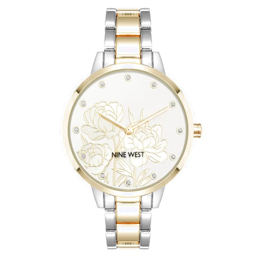 Nine West Women's Floral Dial Bracelet Watch