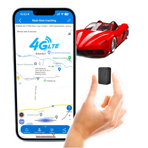 TKMARS Small GPS Tracker for Vehicles Mini Magnetic Tracking Devices for Cars Hidden Real-Time Tracking Tracker Device for Vehicles, Cars, Teens, Speed Monitoring Geo-Fencing No Distance Limit TK903 4G