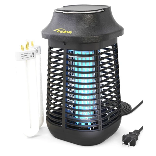 Tysonir Bug Zapper, 4200V High Power Electric Mosquito Zapper for Outdoor and Indoor, Including Free 2 Pack Replacement Bulbs, Waterproof Efficient Bug Zapper for Home Kitchen Patio Camping
