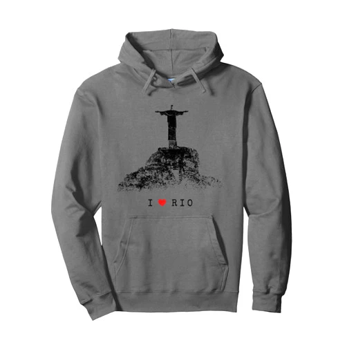 Christ the Redeemer Silhouette Rio de Janeiro Rio de Janeiro Skyline Statue of Jesus Christ Brazil Love Pullover Hoodie