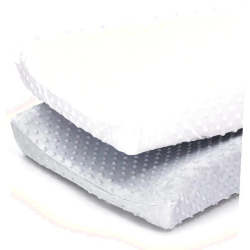 The Peanutshell Plush Minky Changing Pad Covers for Baby Boys or Girls | 2 Pack Set in Unisex Grey & White