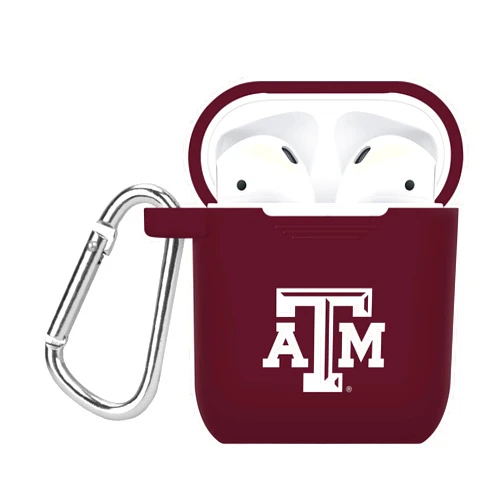 AFFINITY BANDS Texas A&M Aggies Silicone Case Cover Compatible with Apple AirPods Gen 1 & 2 (Maroon)