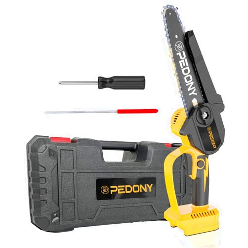 PEDONY Mini Chainsaw 6-inch for Dewalt 20v Battery, Cordless Chain Saw with Security Lock, Handheld Electric Chainsaw for Wood Cutting,Tree Branches, Garden Trimming(Battery Not Included)