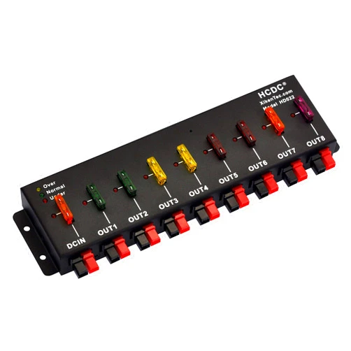 HCDC 1 in 8 Out 40A Connector DC Power Splitter Distributor Source Strip Module