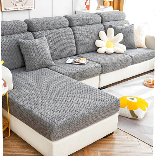 Yoovat Magic Sofa Covers Soothing Home Sofa Cushion Covers Sofa Hero Covers for Couch Magic Couch Covers Stretch Slipcovers for Couches and Sofas (Wheat-Gray,Back Cover M)