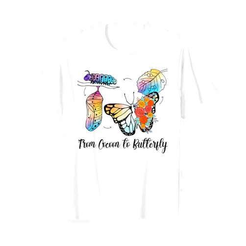 Motivational From Cocoon To Butterfly Inspired Motivational Butterfly From Cocoon To Butterfly T-Shirt
