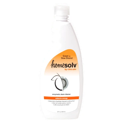 Citra Solv Homesolv Enzyme Drain Cleaner & Build Up Remover (Citra Drain), Valencia Orange, 22 Fluid Ounces (Pack of 6)