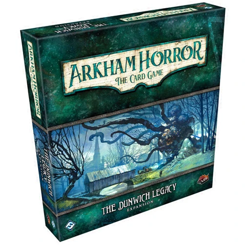 Fantasy Flight Games Arkham Horror The Card Game The Dunwich Legacy Deluxe EXPANSION - Continue the Mythos Adventure! Cooperative Living Card Game, Ages 14+, 1-4 Players, 1-2 Hour Playtime, Made by Fantasy Flight Games