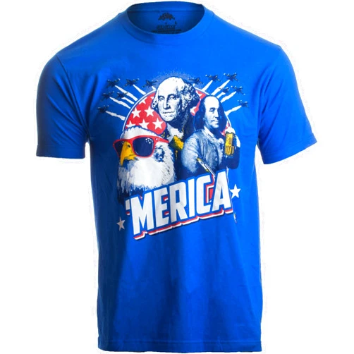 Ann Arbor T-shirt Co. Merica | Epic USA Patriotic American Party Patriot Unisex T-Shirt Men