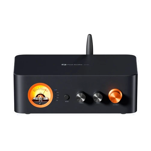 Fosi Audio MC351 2.1 Channel Integrated Amplifier with DAC, Home Audio Stereo Power Amp with Dual TPA3255 Chips for HiFi Passive Speakers, Vintage VU Meter Receiver with Bluetooth and USB/Opt/Coax