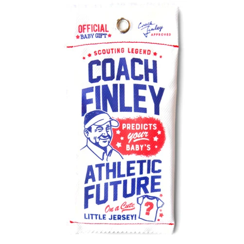 WRYBABY Coach Finley Predicts Your Baby's Sports Future, Unisex Baby Jersey White