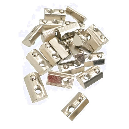 YVSPTIK 2020 Series M5 T Slot Nuts Roll-in Spring Ball Loaded Elastic Nuts 20 Pack Carbon Steel for 2020 Series Aluminum Extrusion Profile Rail with 6mm Slot for 3D Printer