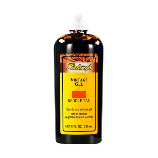 Fiebing's Vintage Gel - Saddle Tan 8oz - Antique Gel for Leather