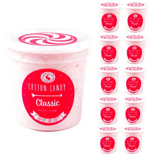 CHOCOLATE STORYBOOK Classic Pink Vanilla Cotton Candy Favors (Gift Set of 10) - Unique Ideas for Holidays, Birthdays, Celebrations, Party Favors