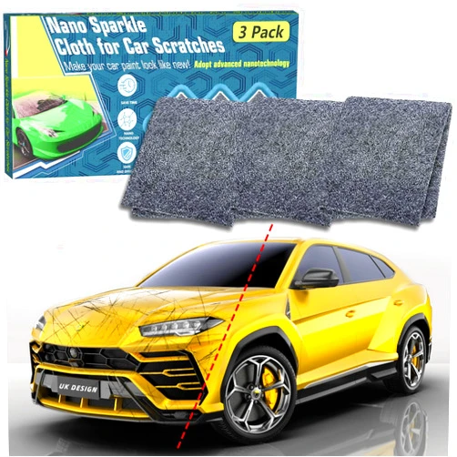 VONDER Nano Sparkle Cloth Scratch Remover, 3PCS Nanosparkle Cloth for Car Scratches Easily Repair Car Scratches Paint Residues Water Spots Swirls