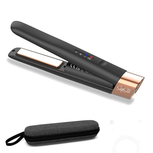 SUPSILK Vital 3-in-1 Cordless Flat Iron with USB-C Recharge - Hair Straightener, Curling Iron & Power Bank. Fast Heating Titanium Floating Plates & Travel Carry Bag for On-The-Go Styling