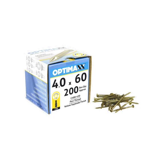 Optimaxx 4.0x60 OPTIMAXX Torx Drive Woodscrews 200PC