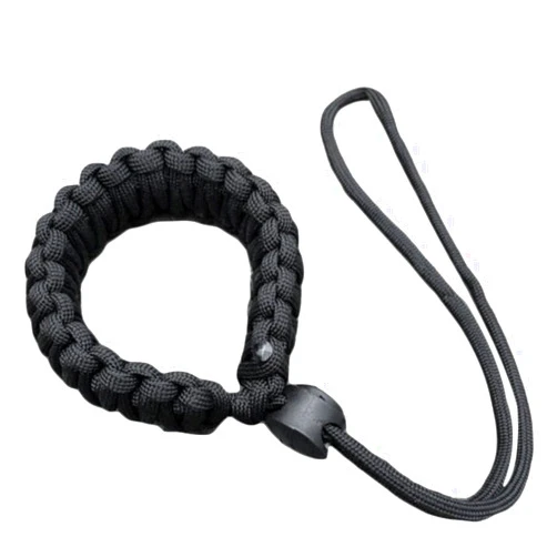 AKOAK Braided 550 Paracord Adjustable Camera Wrist Strap,Safety Strap for Video Camcorder,Binoculars and DSLR Camera,Black